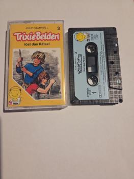 Trixie Belden Folge 3 löst das Rätsel 5-fach Schwarz geschraubt Schwarz mit Blauen Aufkleber 5050 Schneiderton